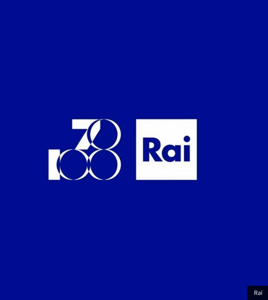 Logo RAI anniversario 100 anni TV e 70 anni Radio