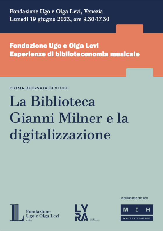 Seminario Made In Heritage e Fondazione Levi: La Biblioteca Gianni Milner e la digitalizzazione